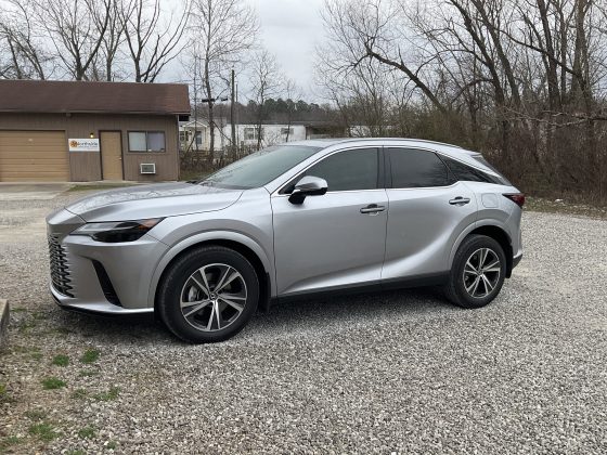 silver car auto window tint