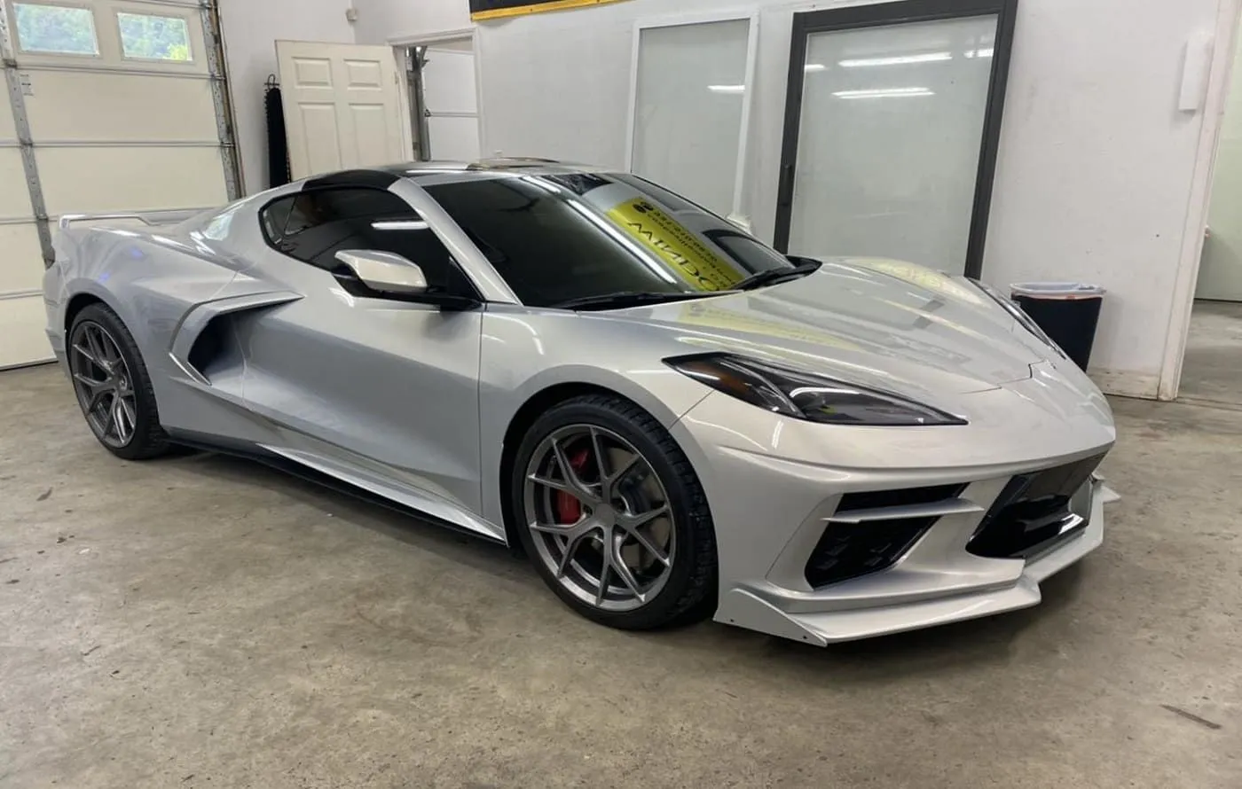 silver sports car